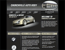 Tablet Screenshot of churchvilleautobody.com